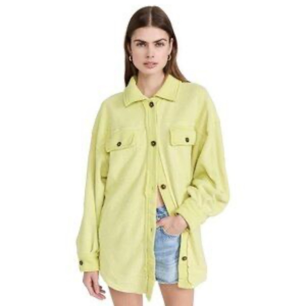 Free People Ruby Oversized Button Down Shacket in Luminary Size Medium